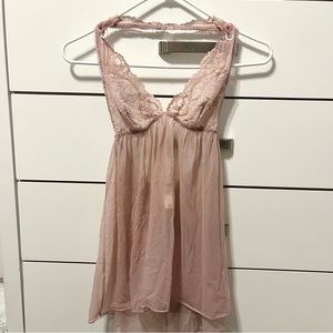 Victoria's Secret Pale Pink Sheer Babydoll Lingerie